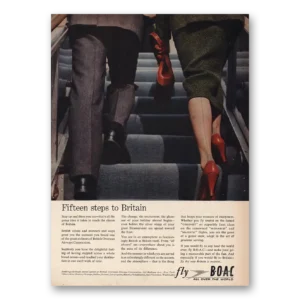 1956 British Airways BOAC Print Ad | Fifteen Steps