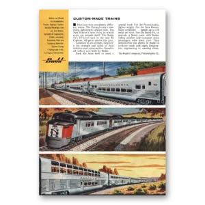 1956 Budd Print Ad | Custom Made Trains
