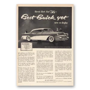 1956 Buick Print Ad | Best Buick Yet