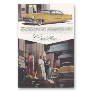 1956 Cadillac Print Ad | Hotel Mark Hopkins