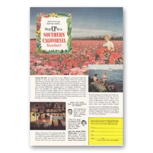 1956 Southern California Print Ad | Pink Red