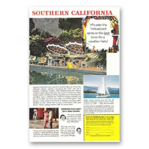 1956 Southern California Print Ad | Midwinter Scene