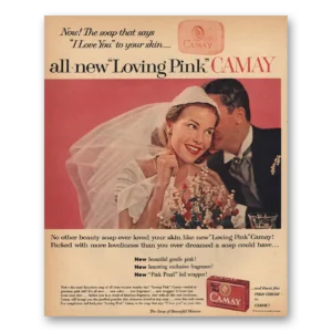 1956 Camay Soap Print Ad | Loving Pink