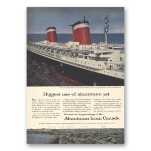 1956 Aluminum from Canada Print Ad | Biggest Use