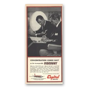 1956 Capital Airlines Print Ad | Concentration