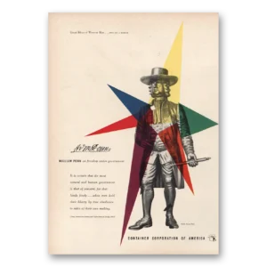 1956 Container Corporation of America Print Ad | William Penn