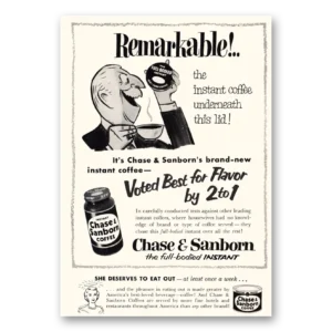 1956 Chase & Sanborn Coffee Print Ad | Instant Coffee