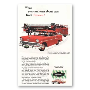 1956 Chevrolet Two Ten Print Ad | Firemen