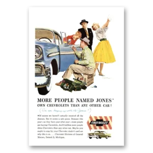 1956 Chevrolet Print Ad | People Named Jones