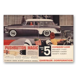 1956 Chrysler Corporation Print Ad | Pushbutton Magic