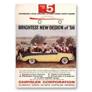 1956 Dodge Lancer Print Ad | Brightest New Design