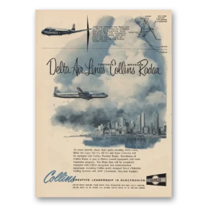 1956 Collins Weather Radar Print Ad | Delta Air Lines