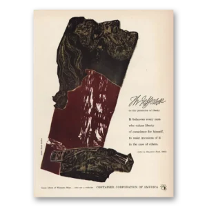 1956 Container Corporation of America Print Ad | Thomas Jefferson