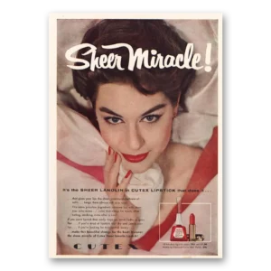 1956 Cutex Print Ad | Sheer Miracle