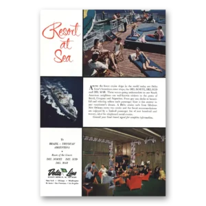 1956 Delta Line Print Ad | Del Mar