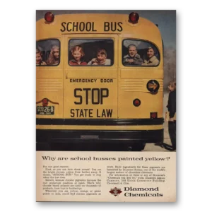 1956 Diamond Chemicals Print Ad | School Busses