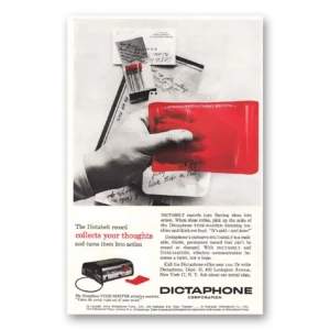 1956 Dictaphone Print Ad | Collects Thoughts
