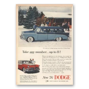 1956 Dodge Sierra Station Wagon Print Ad | Any Number