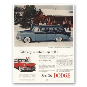 1956 Dodge Custom Sierra Wagon Print Ad | Lucille Ball