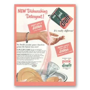 1956 Dreft Dishwashing Soap Print Ad | Like Lotion
