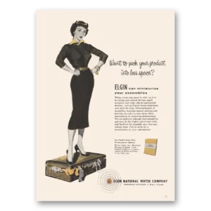 1956 Elgin Watch Print Ad | Pack Product