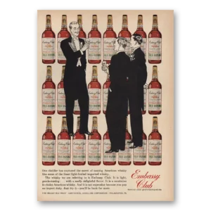 1956 Embassy Club Whisky Print Ad | Secret