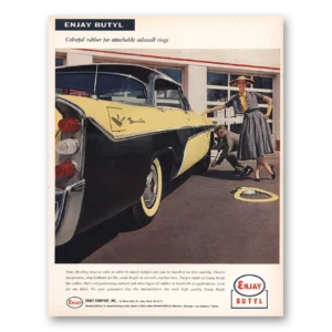 1956 Enjay Butyl Print Ad | Colorful Rubber