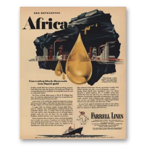 1956 Farrell Lines Print Ad | Black Diamonds