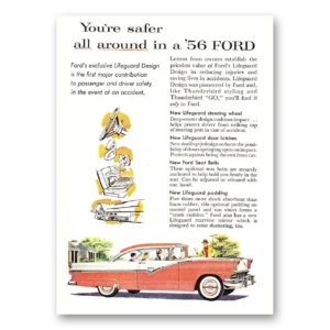1956 Ford Print Ad | Safer All Around