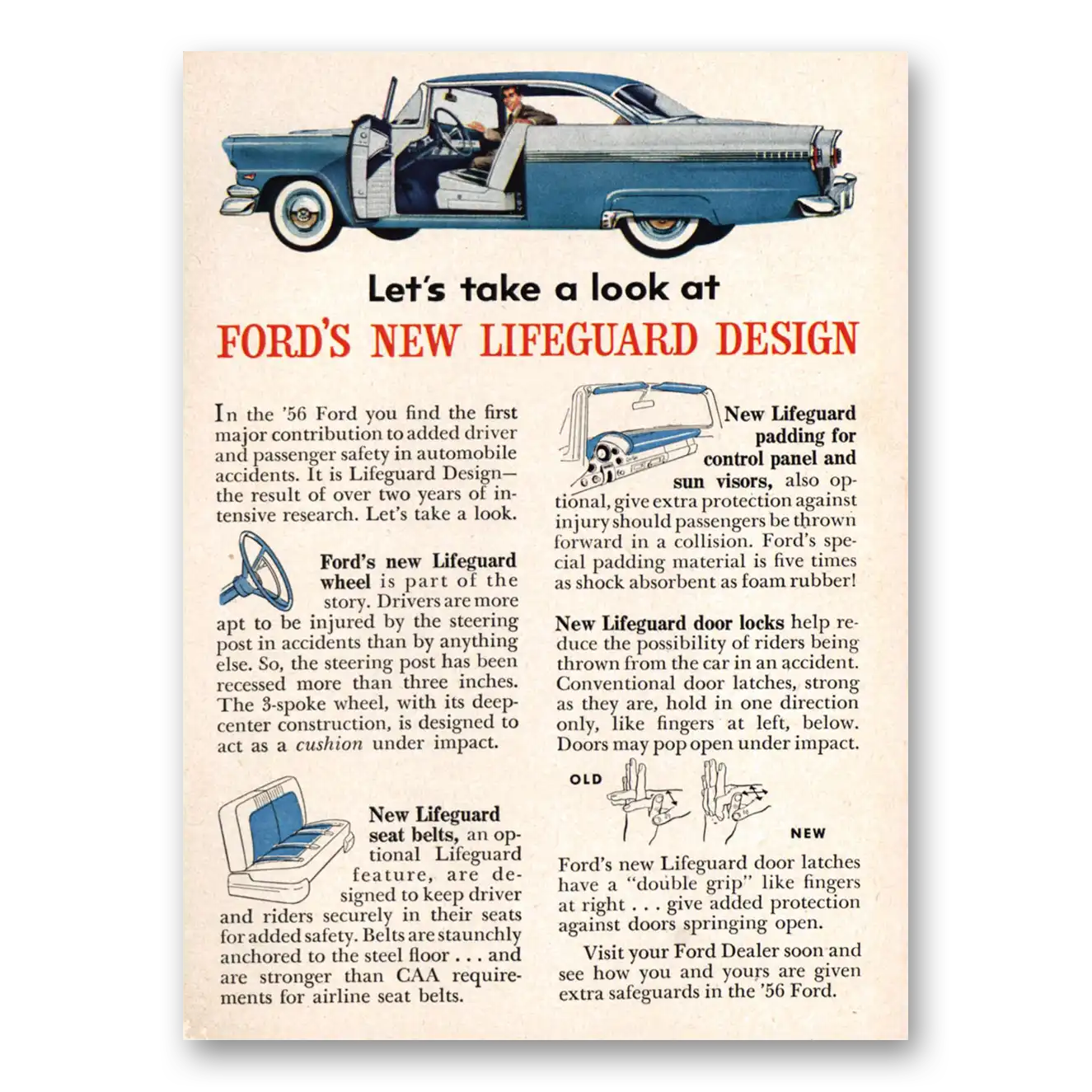 1955 Ford Print Ad | Lifeguard Design