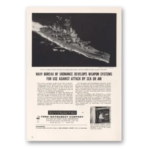 1956 Ford Instrument Print Ad | Navy Bureau
