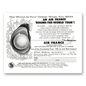 1956 Air France Print Ad | World Is Oyster