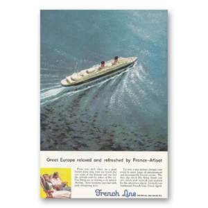 1956 French Line Print Ad | Greet Europe