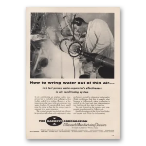 1956 Garrett AiResearch Print Ad | Wring Water