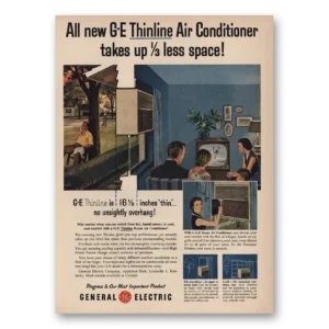 1956 General Electric Air Conditioner Print Ad | Thinline
