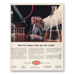 1956 Glidden Print Ad | Dragon Ship
