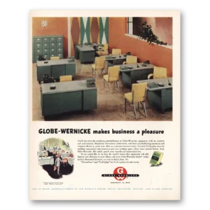 1956 Globe Wernicke Print Ad | Business Pleasure