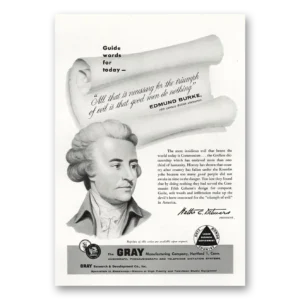 1956 Gray Manufacturing Print Ad | Edmund Burke