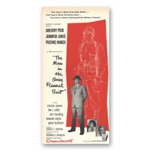 1956 Man In the Gray Flannel Suit Movie Promo Print Ad | Gregory Peck