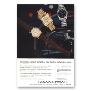 1956 Hamilton Watch Print Ad | Modern Approach