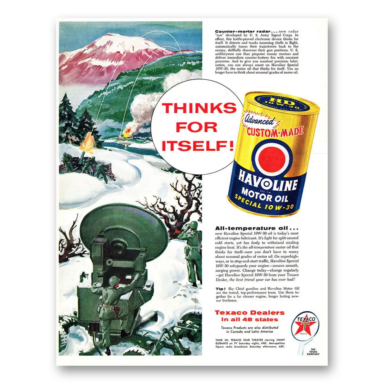 1956 Havoline Motor Oil Print Ad | Mortar Radar