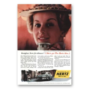1956 Hertz Rent a Car Print Ad | Blue Room