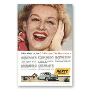 1956 Hertz Rent a Car Print Ad | More Days Fun