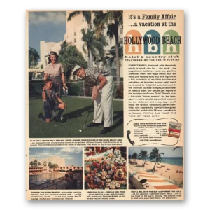1956 Hollywood Beach Hotel Print Ad | Family Affair