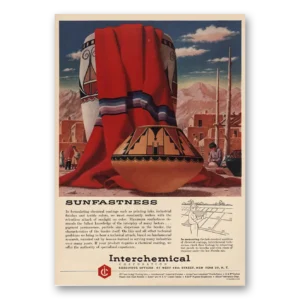 1956 Interchemical Print Ad | Sunfastness