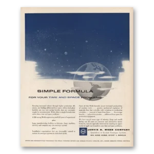 1956 Jervis B Webb Print Ad | Simple Formula