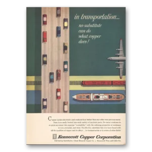 1956 Kennecott Copper Print Ad | Transportation