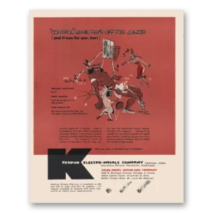 1956 Keokuk Electro Metals Print Ad | Control Game