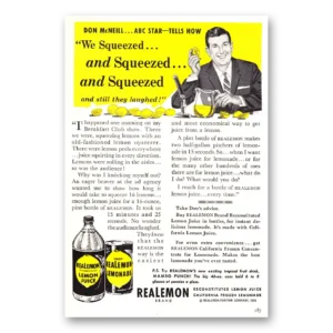 1956 ReaLemon Print Ad | Don Mcneill