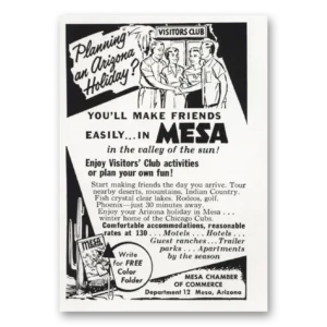 1956 Mesa Arizona Print Ad | Make Friends